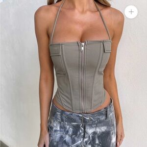 Outcast SERENE TOP TAUPE Small - strapless bustier top